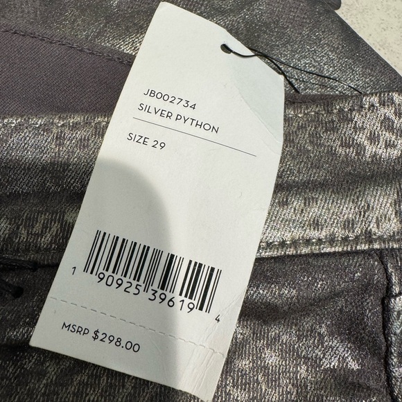 NWT J Brand LEENAH High-Rise Ankle Skinny Photo Ready Python Silver / 29 - Picture 8 of 11